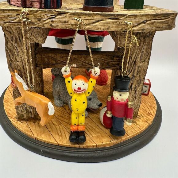 Traditions Vintage Santa Claus Toy Maker Figurine Fabric Mache Santa Centerpiece - Picture 5 of 16